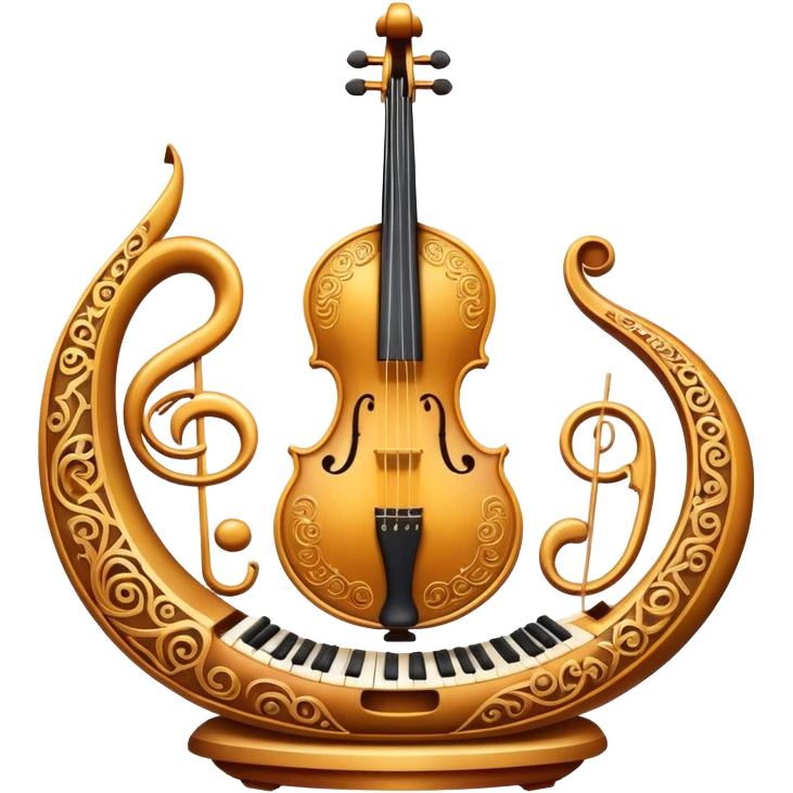 magical musical instruments levitating emoji