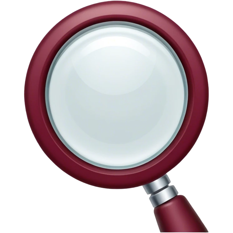 magnifying glass for stamp burgundy emoji