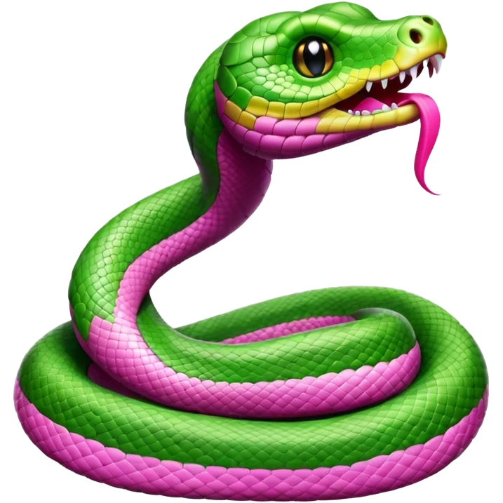 Serpiente con moño rosa emoji