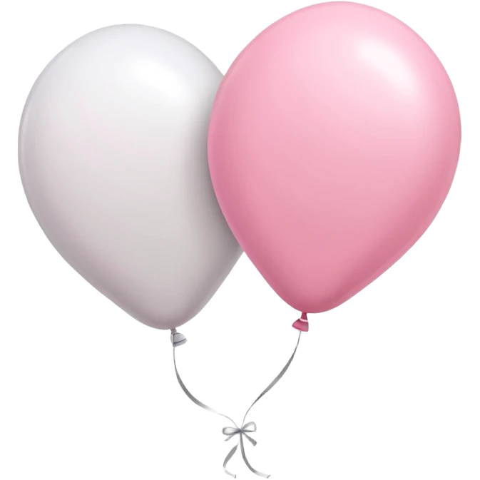 white and pink balloons together, wedding theme emoji