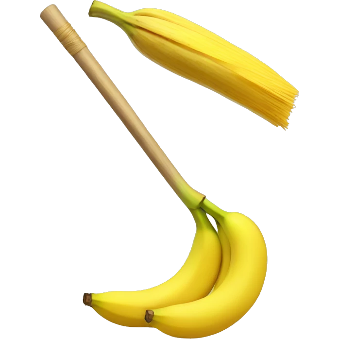 banana with broom in his hand emoji