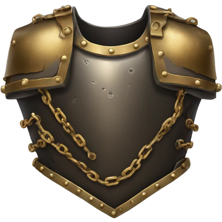 chest armour with chains made of bronze emoji