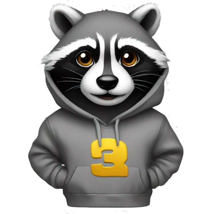Raccon with sweatshirt emoji