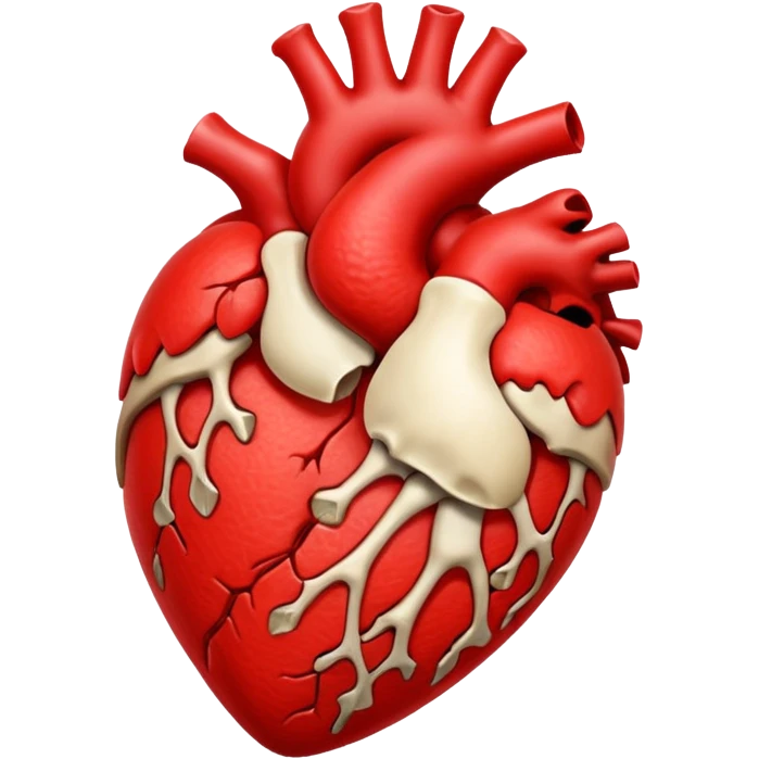  heart with a bone through it emoji