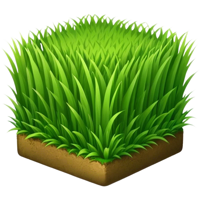 Square grass block emoji