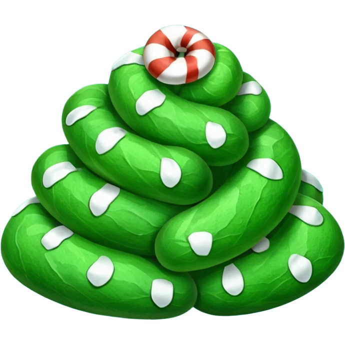 Peppermint poop emoji