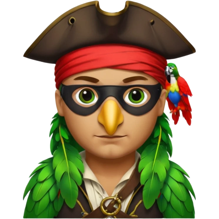 pirate and parrot emoji