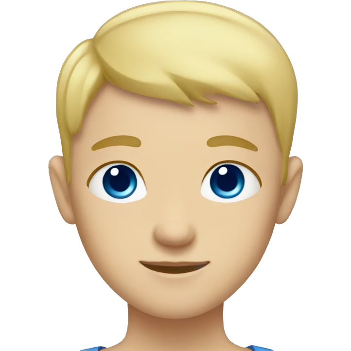 blonde boy with blue eyes buzzcut emoji