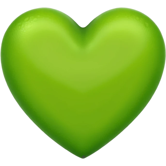 Un corazón de color verde lima sin ninguna decoración y no agregues caras  emoji