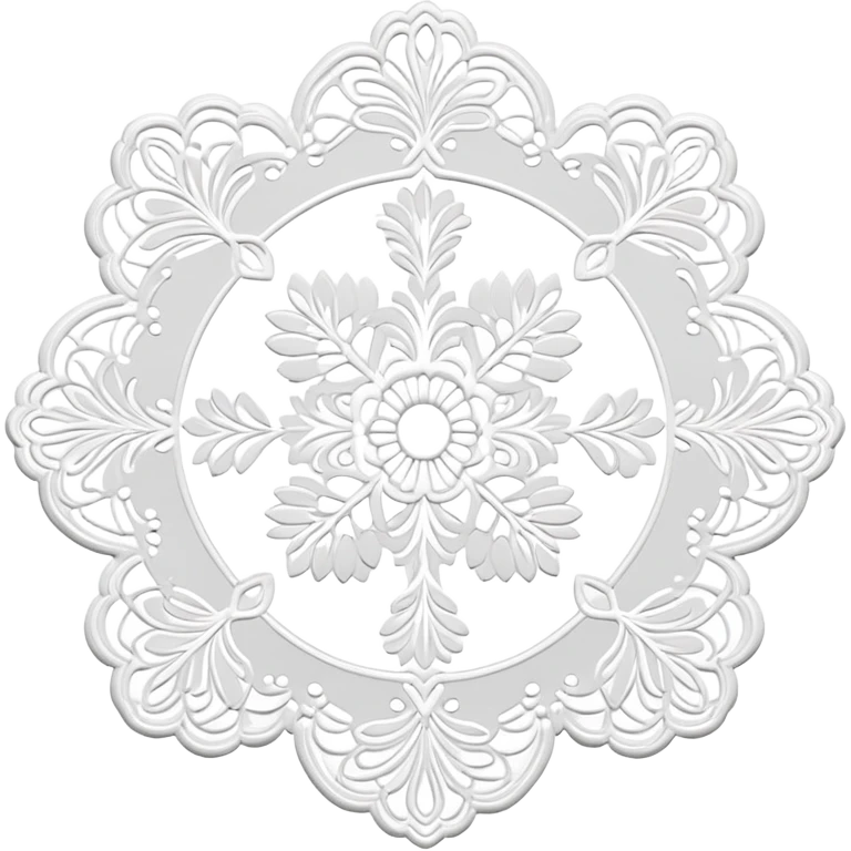 Romantic lace doily emoji