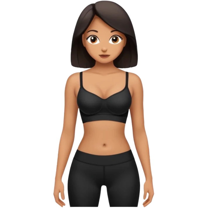legging brassière noir ventre femme  emoji