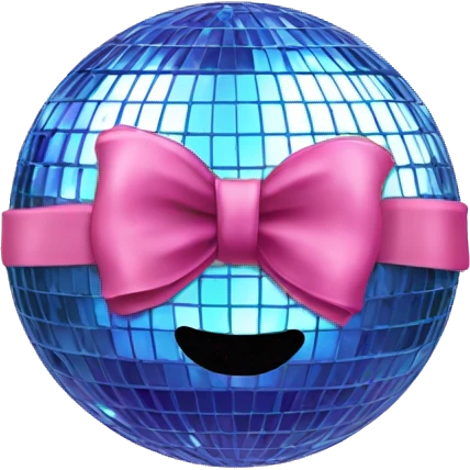 Disco ball with bow  emoji