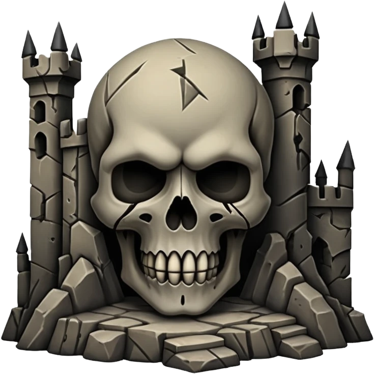 Dark Evil Skull Fortress emoji