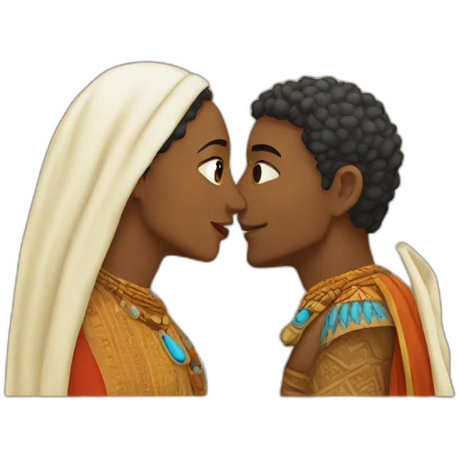 berber couple kissing emoji