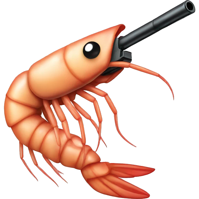 Shrimp with gun  emoji