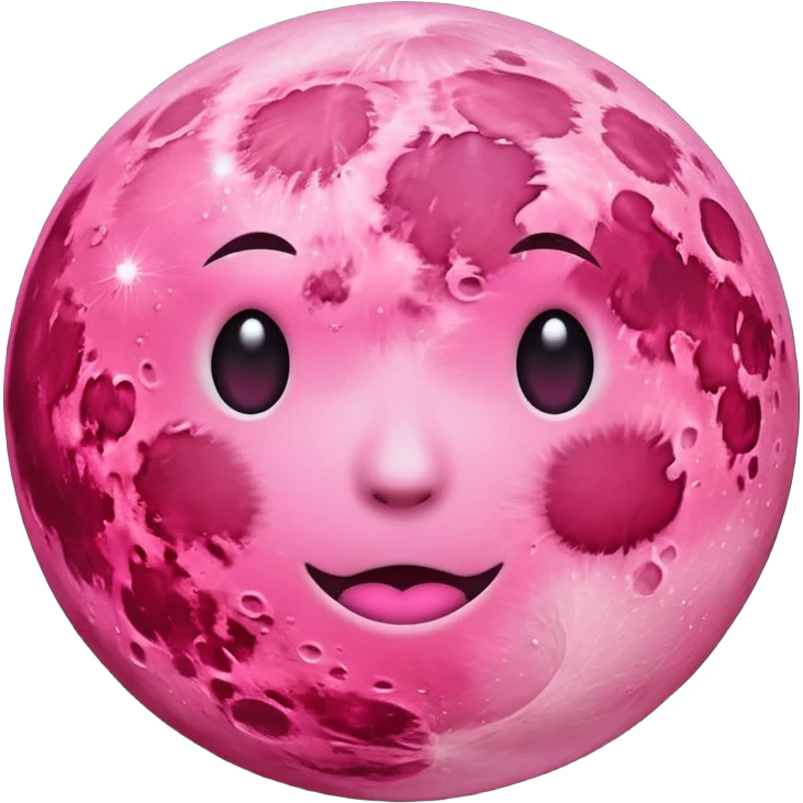 a pink full moon without the facial features emoji