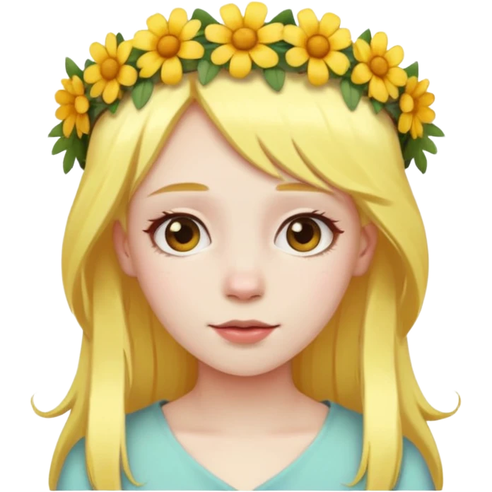 Chica con pelo amarillo emoji