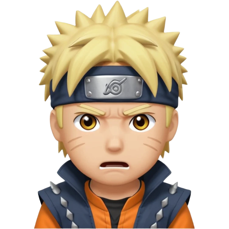 Related to chibi anime style characters of Naruto animes character who are angry only face   emoji