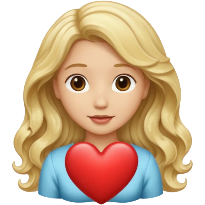blonde heart just the hair colour not the face emoji
