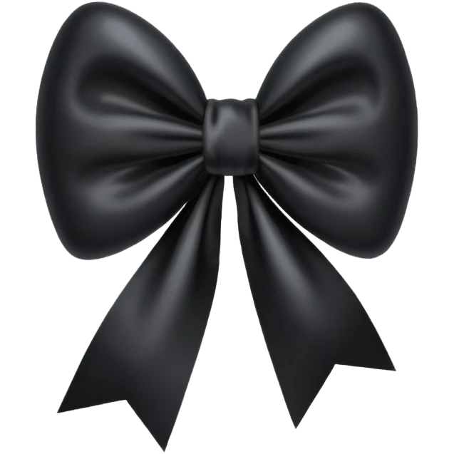Black heart with black bow emoji