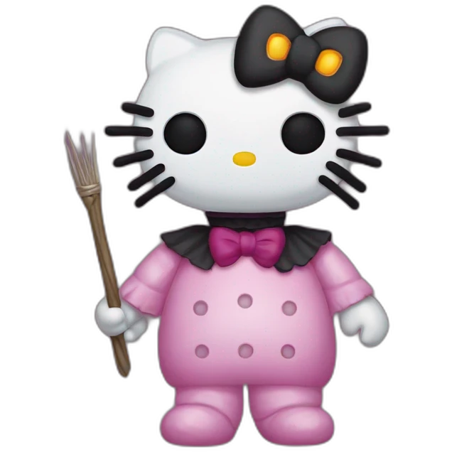 terrifying hallowen hello kitty emoji