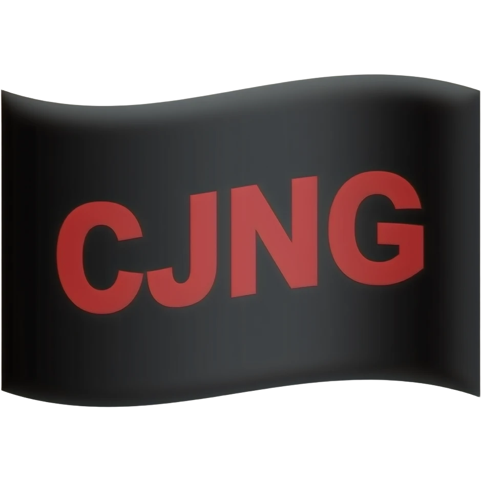 Una bandera negra que diga CJNG en letras rojas emoji
