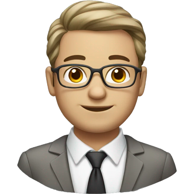 cartoon style male teacher emoji