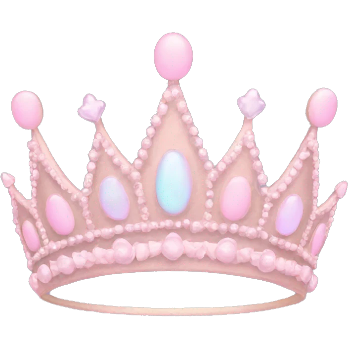 Pastel pink tiara emoji