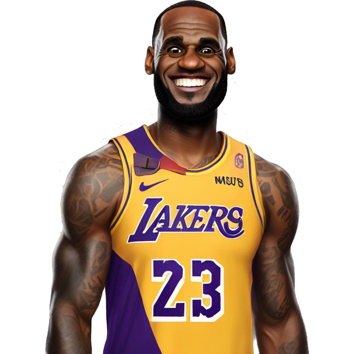 Lebron James in a laker jersey emoji