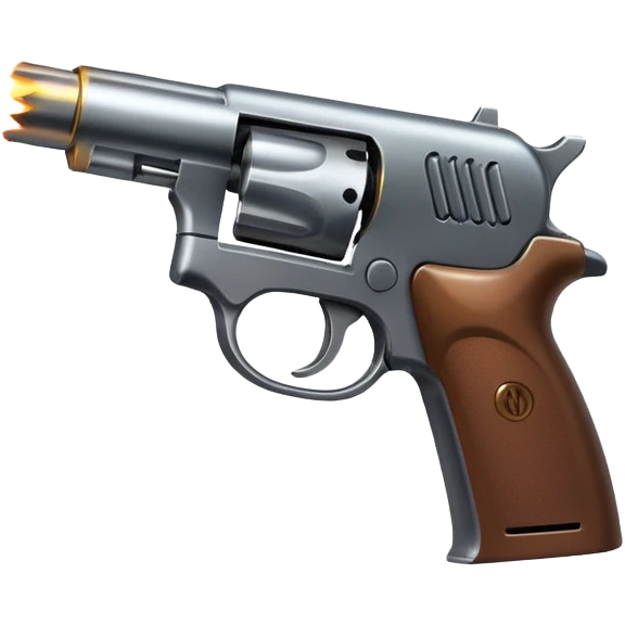 Pistol firing with muzzle flash emoji