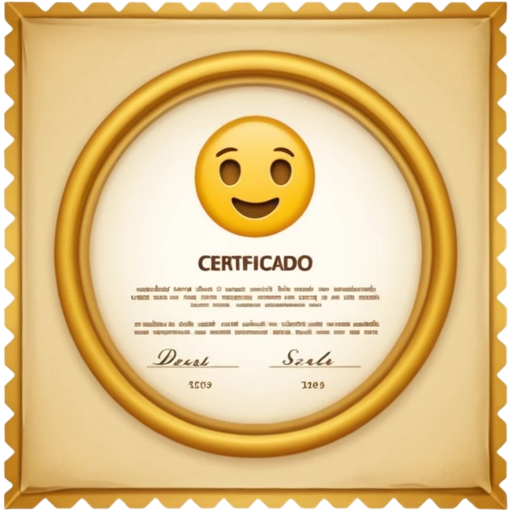 preciso de um emoji representando um certificado em papel com carimbo ou selo emoji