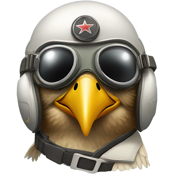 Bird fighter pilot emoji