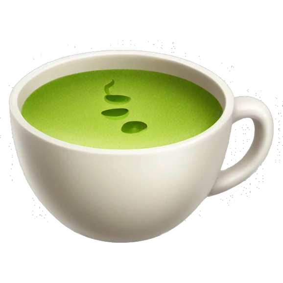 A cup of matcha emoji
