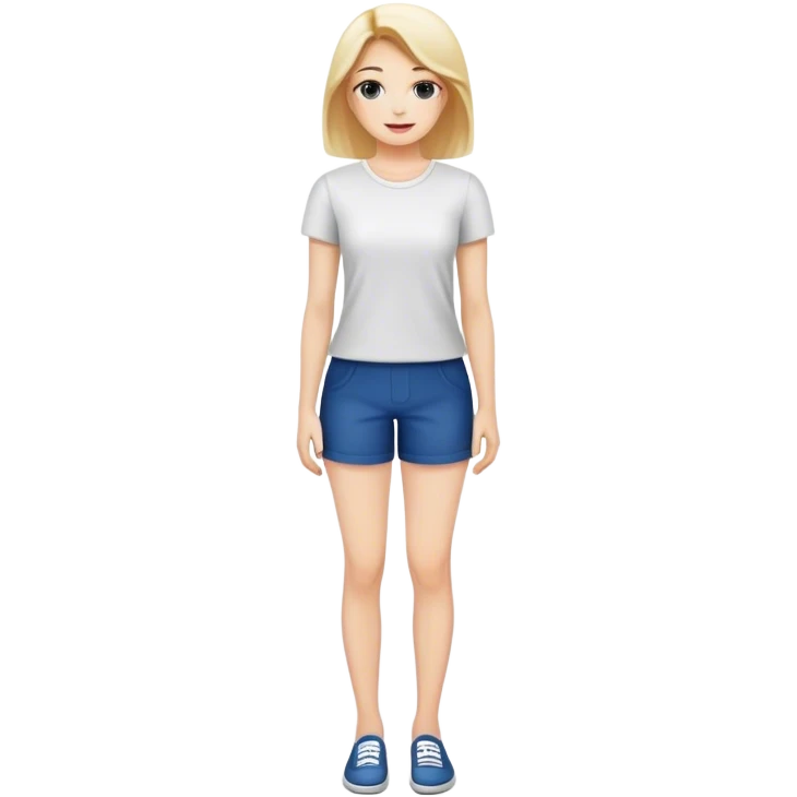 intimate indoor portrait of woman realistic full body emoji
