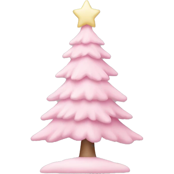 pastel pink christmas tree emoji