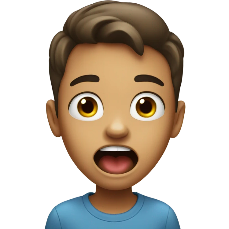 kid yell emoji