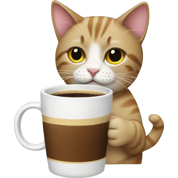 Cat drinking coffee  emoji