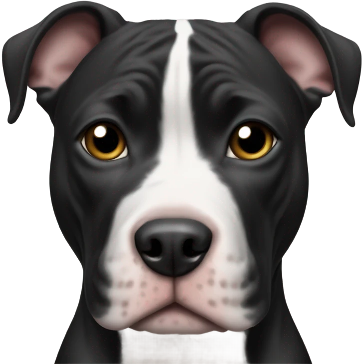 Black white pittbull emoji
