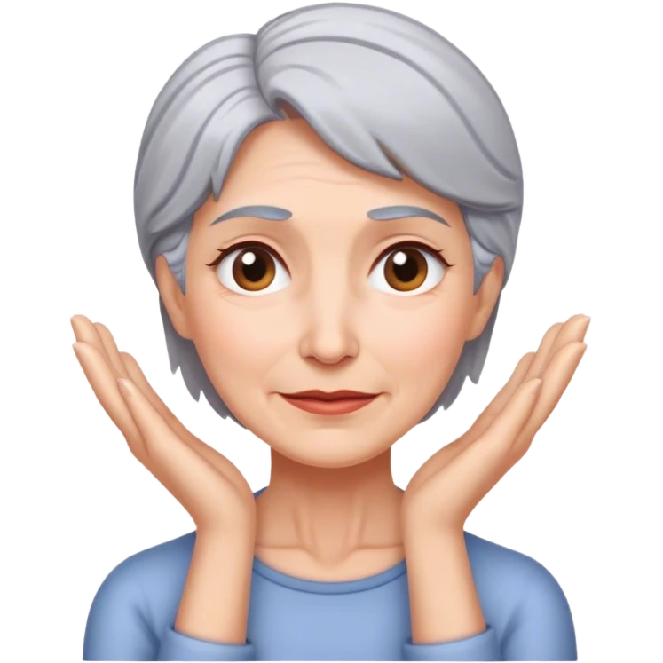 Gray hair lady face palm  emoji