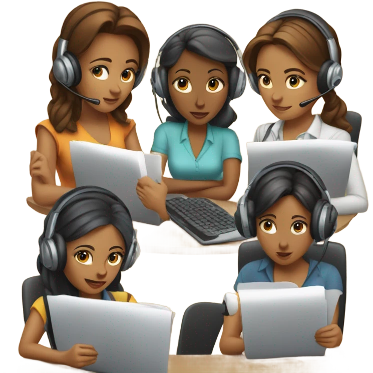 Call center women emoji