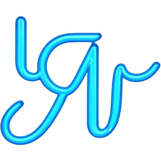 neon sign with the word Lu emoji
