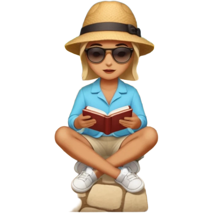 someone who's walking on a path and the person is reading a panel to learn about a flower. the person is redaing a panel which is on the ground emoji