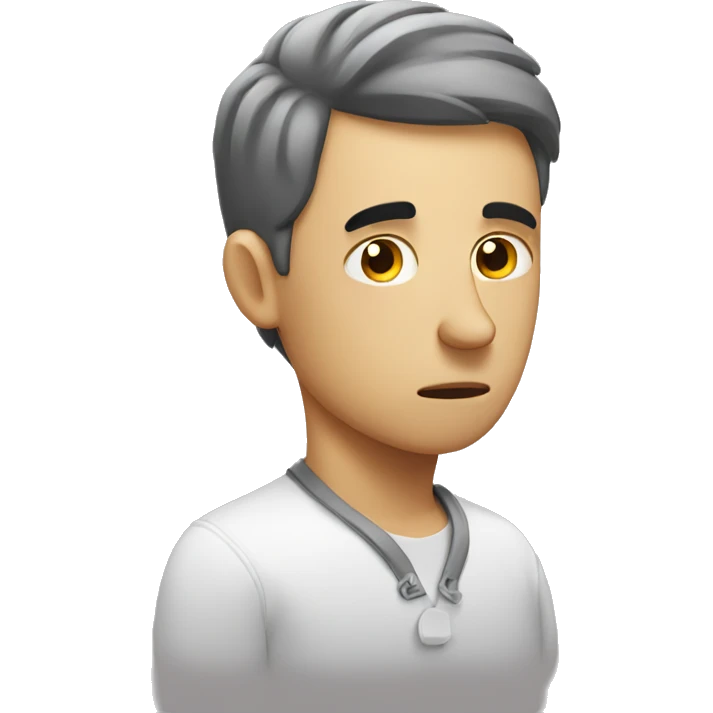 Sad guy with calendar emoji