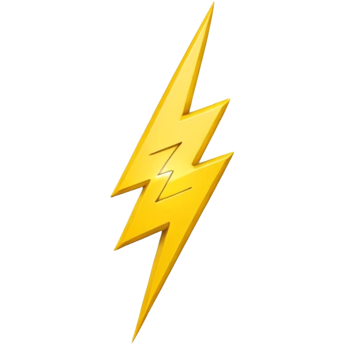 lightning bolt yellow simple emoji