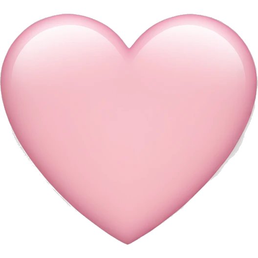 light pink round heart emoji