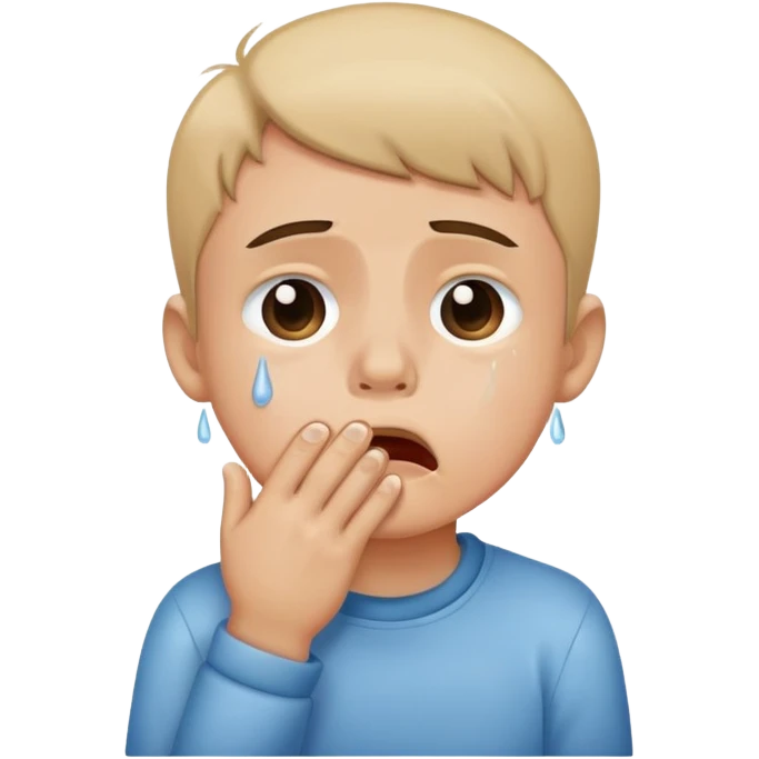 cryin boy holding mouth emoji