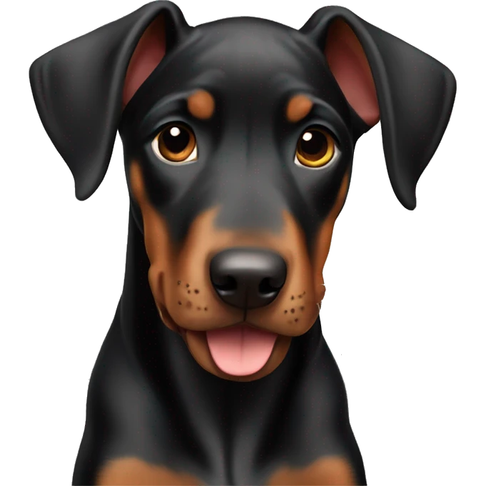 European Doberman Pinscher Puppy emoji