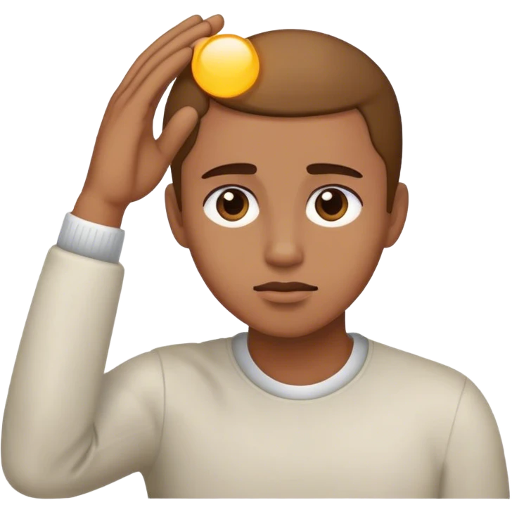 A person with their hand on their forehead, looking ahead emoji