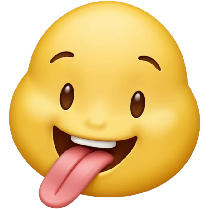 yellow emoji with tongue wiggling out side to side emoji
