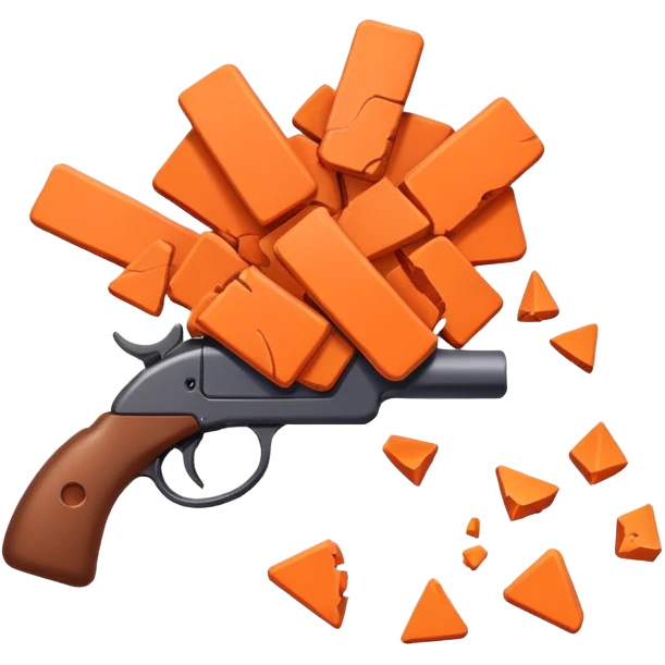 Trapshooting clay that got shot emoji
